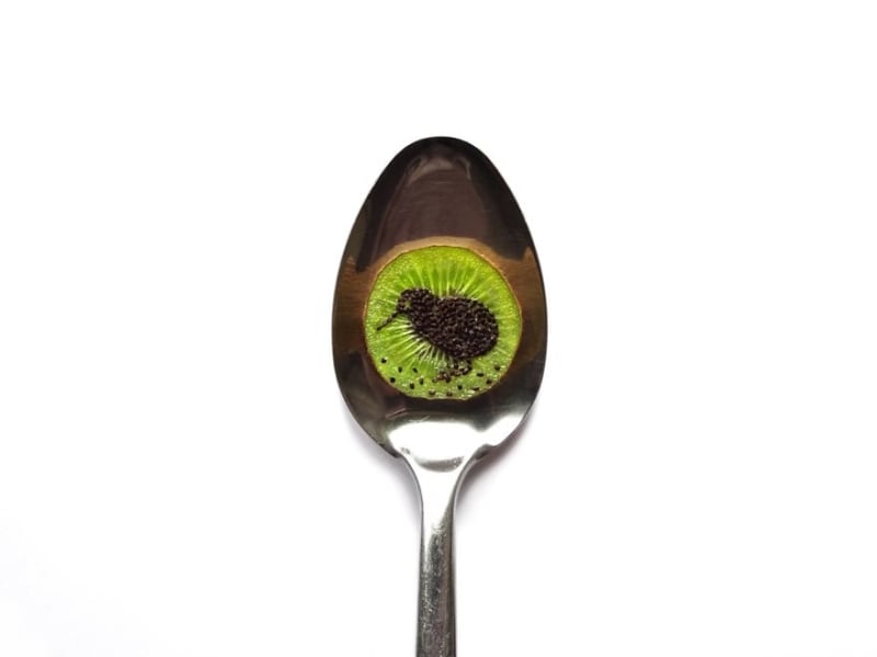 Umění na lžíci - kiwi
