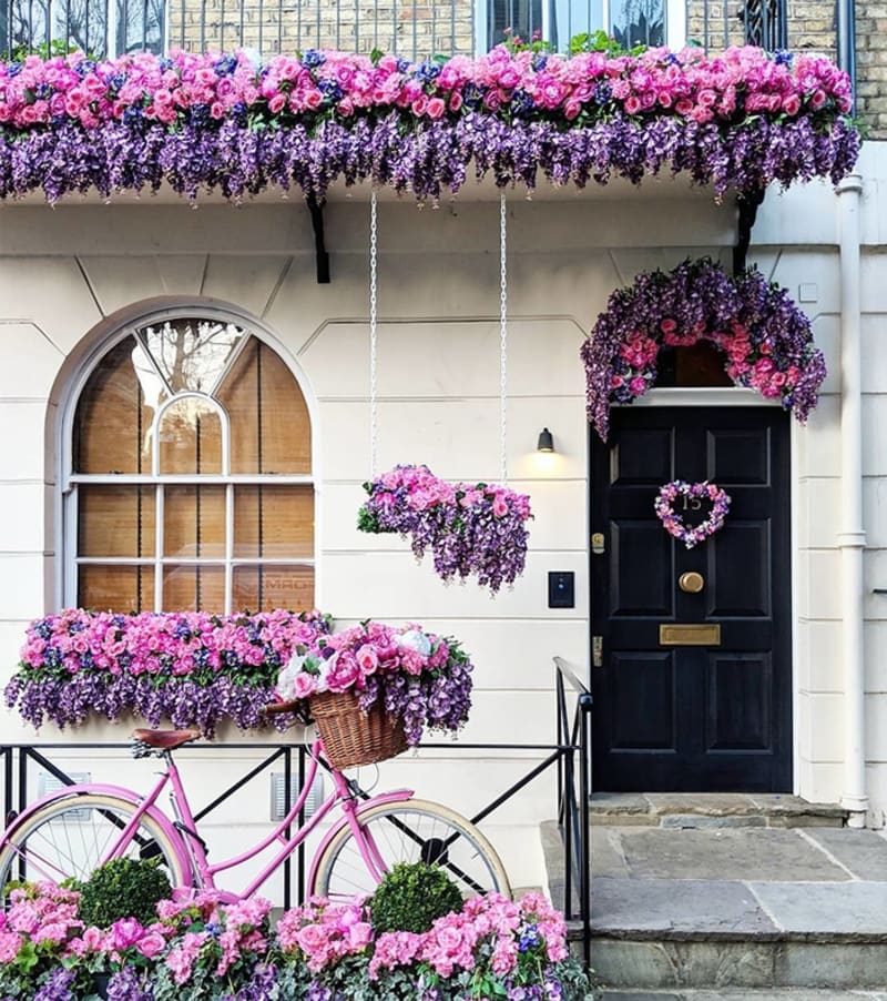 Nejkrásnější rozkvetlé dveře Londýna 1