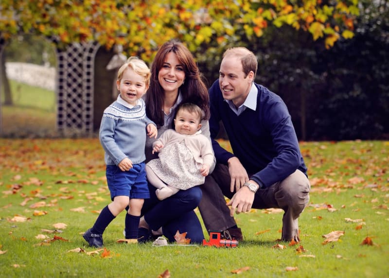 Kate Middleton s princem Georgem, Louisem a manželem Williamem