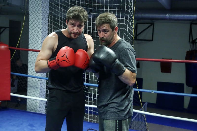 David Hofbauer a Jan Dolanský v boxerském ringu.