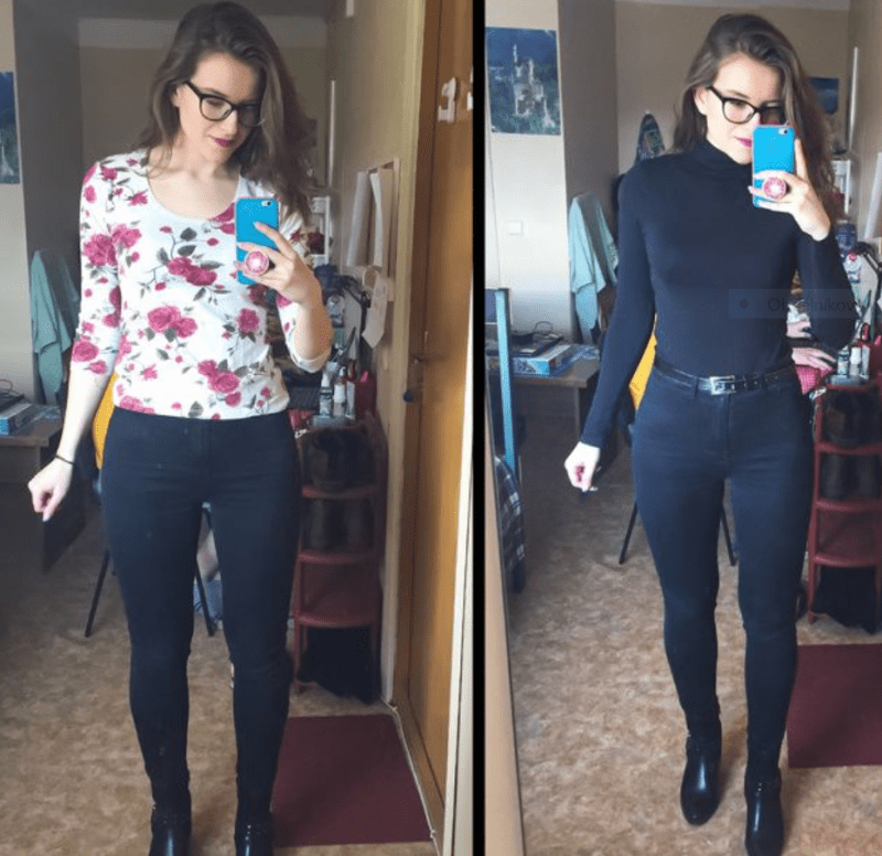 Před a po. Ženy ukazují outfity, které je dokážou zeštíhlit