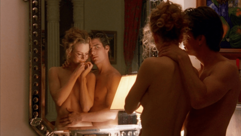 Nicole Kidman a Tom Cruise při intimní scéně ve filmu Spalující touha (1999)