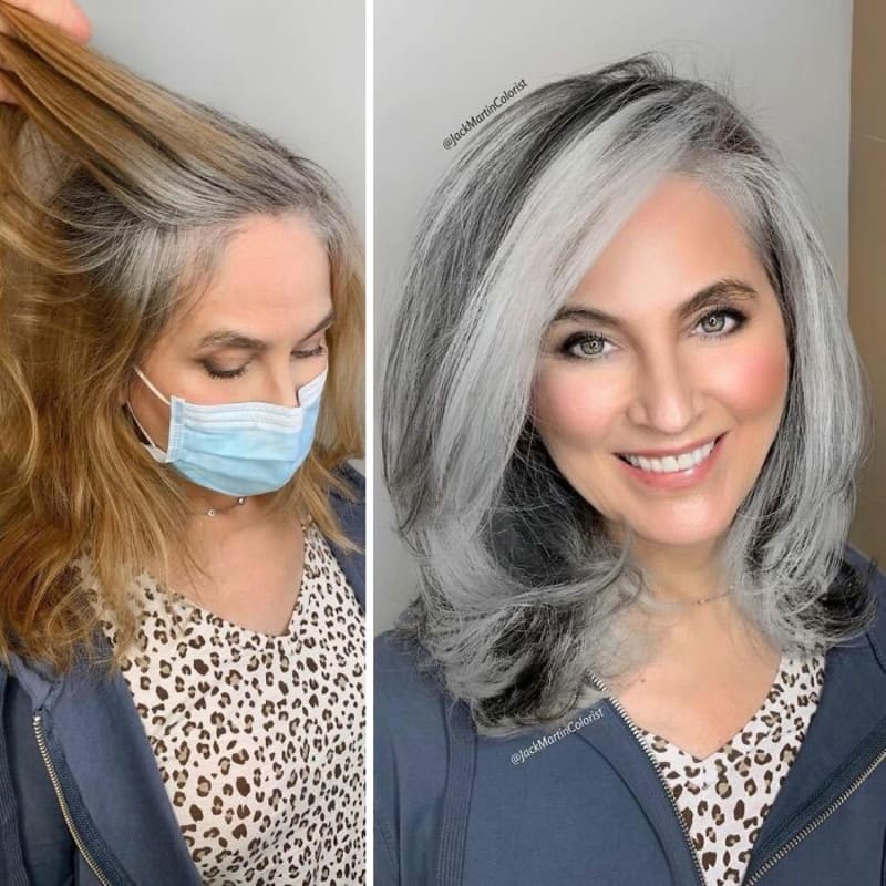 Americký kadeřník dokazuje, že s šedivými vlasy můžete omládnout