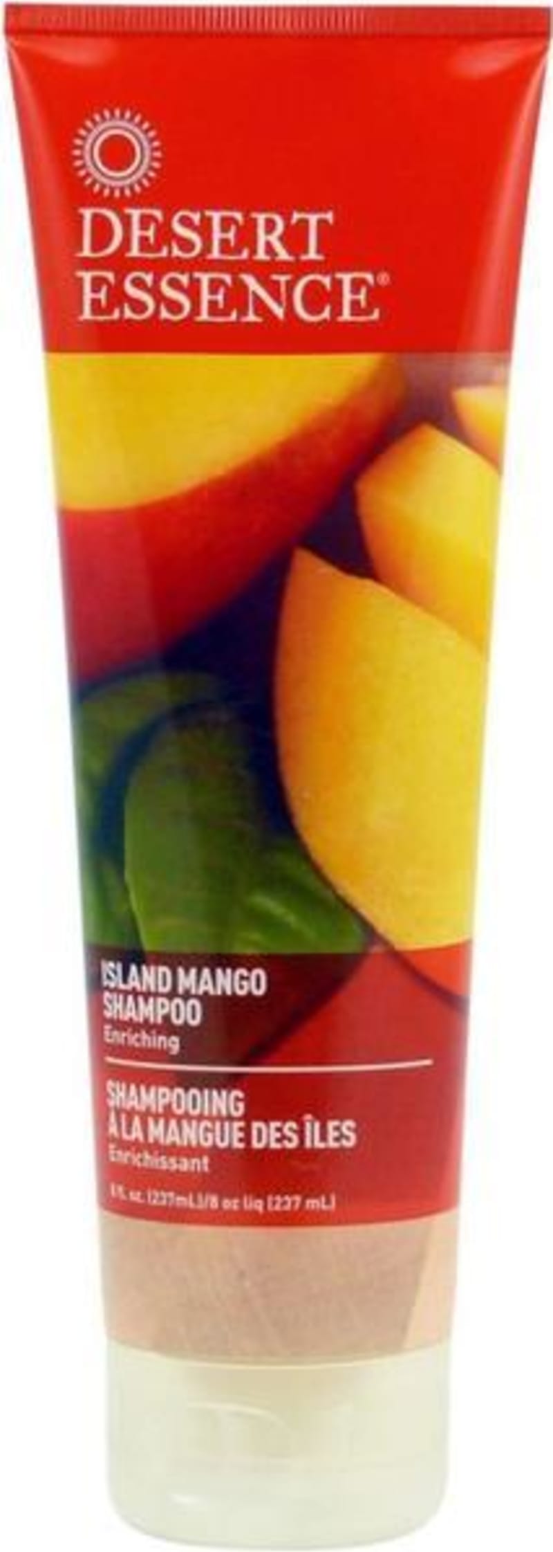 Mangový šampon, Desert Essence, 330 Kč, čistí, hydratuje a vyživuje vlasy díky směsi mangového a bambuckého másla a výtažků z jojoby. Délky vlasů po umytí zavlažte ještě kondicionérem ze stejné řady za 320 Kč.