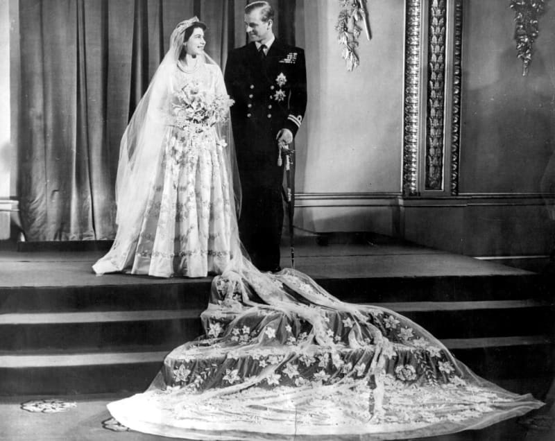 Svatba s Philipem v roce 1947