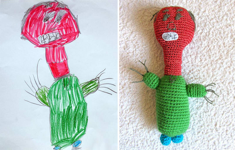 Hračky vytvořené podle dětské kresby