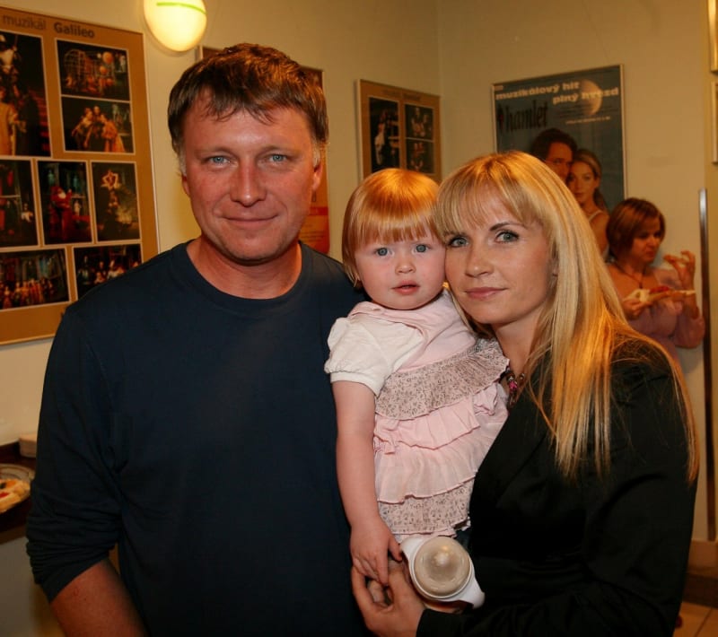Michal Dlouhý s manželkou a dcerou Annou (2009).