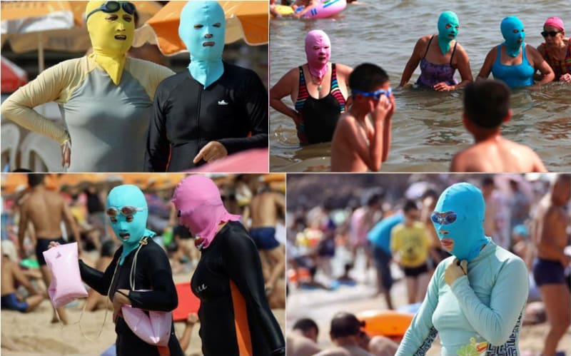 Obličejové plavky v Číně