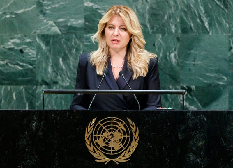 Zuzana Čaputová hovoří na klimatickém summitu OSN v New Yorku