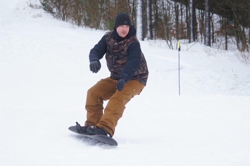Vladimír Polívka jezdil na snowboardu jako profík.