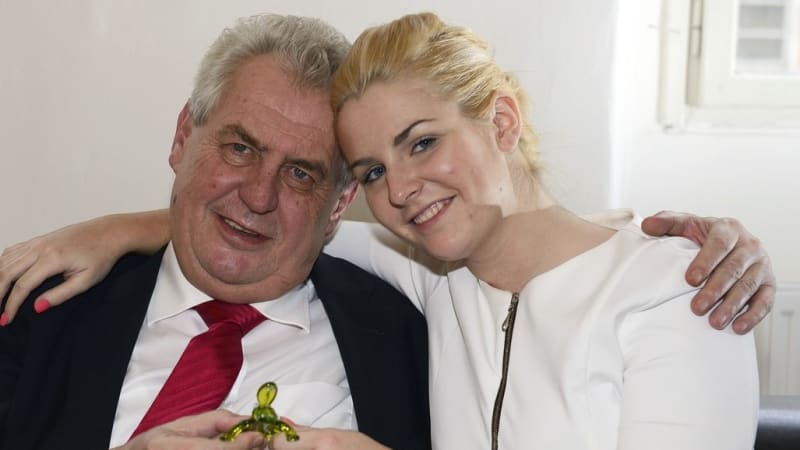 Prezident Miloš Zeman s dcerou Kateřinou