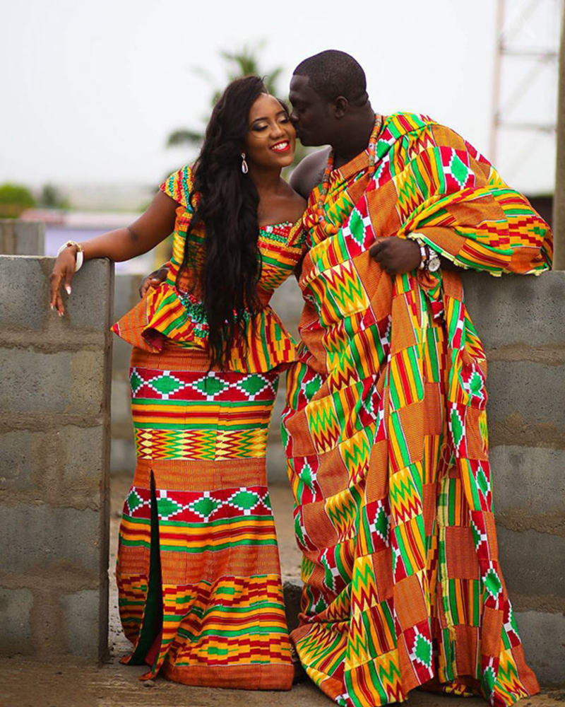 Ghana a typické svatební oblečení