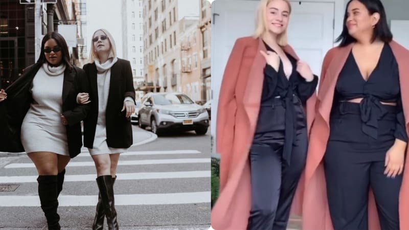 Podzimní móda: Kamarádky s rozdílnou postavou nosí stejné outfity a sleduje je milion lidí