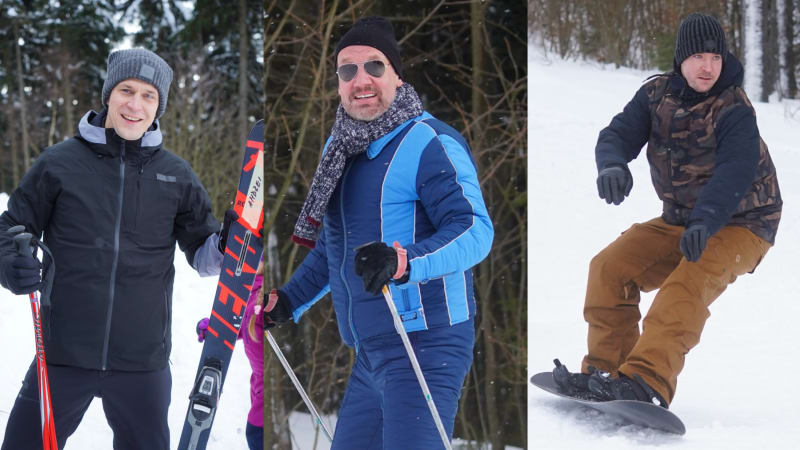 David Matásek, Igor Orozovič a Vladimír Polívka poměřili síly na svahu. Kdo je lepší lyžař?