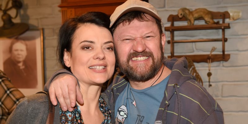 Jana Stryková s hereckým kolegou Karlem Zimou.