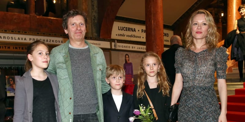 Linda Rybová s rodinou v roce 2016