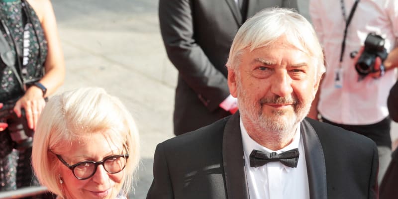 Miroslav Donutil s manželkou na filmovém festivalu v Karlových Varech.