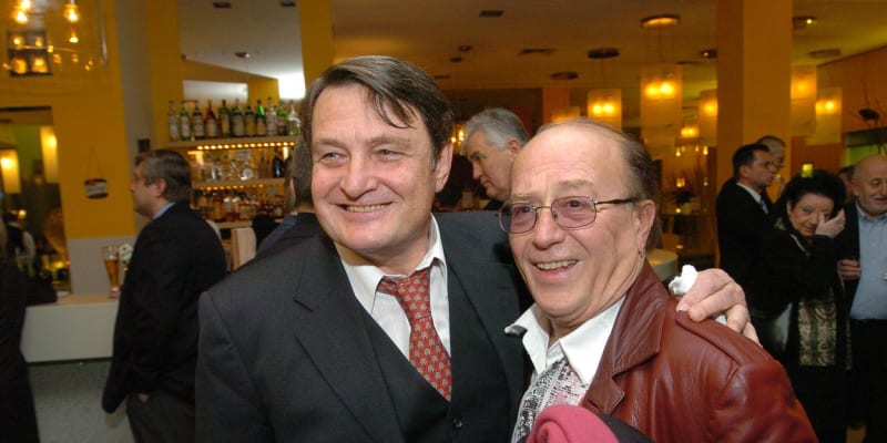 Ladislav Štaidl s Petrem Jandou z Olympicu.