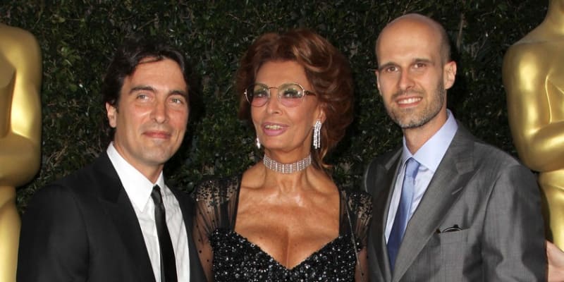 Sophia Loren s dvěma syny