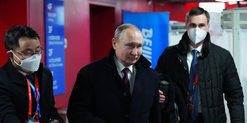 Ruský prezident Vladimir Putin na zahájení zimních olympijských her v Pekingu