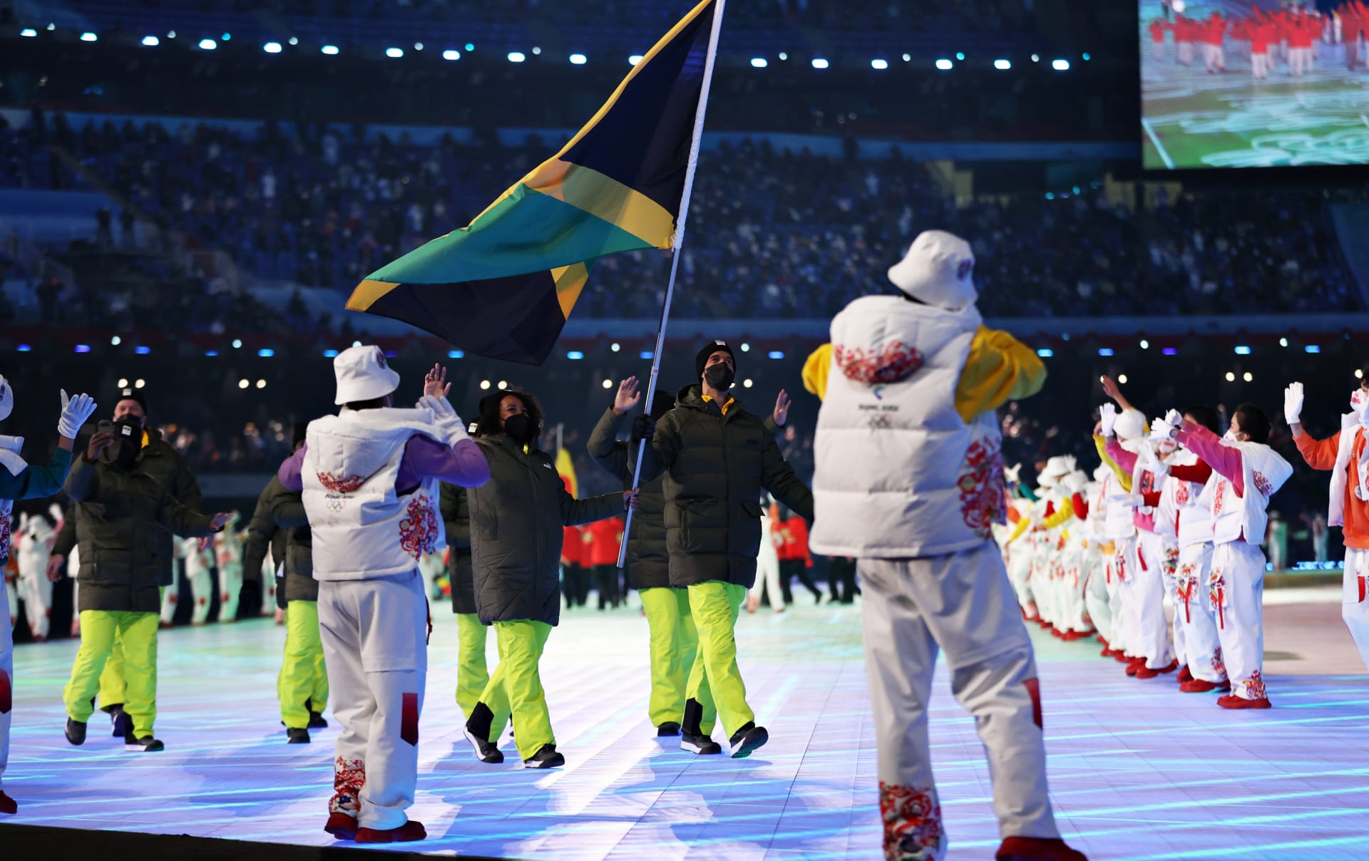 Benjamin Alexander se stal jedním z vlajkonošů jamajské výpravy při zahajovacím ceremoniálu v Pekingu.