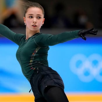Kamila Valijevová při tréninku na ZOH 2022 v Pekingu