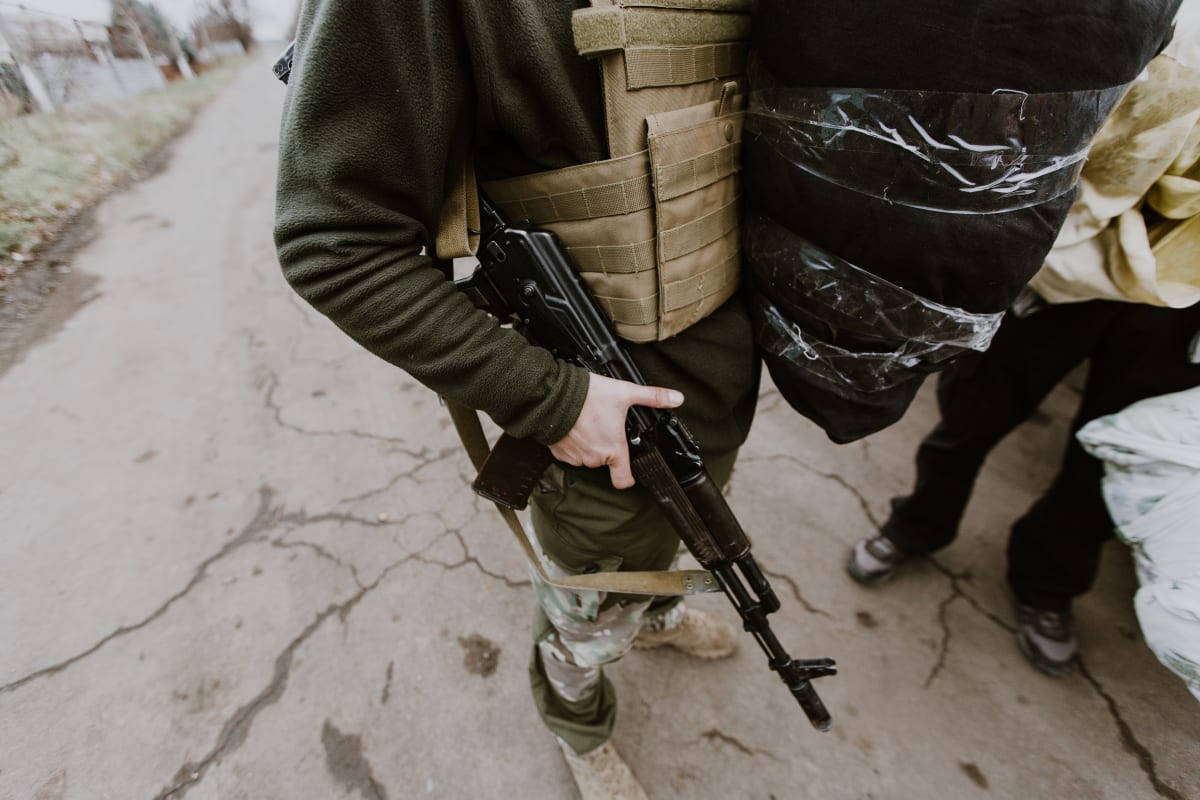 Ukrajinský voják, ilustrační snímek