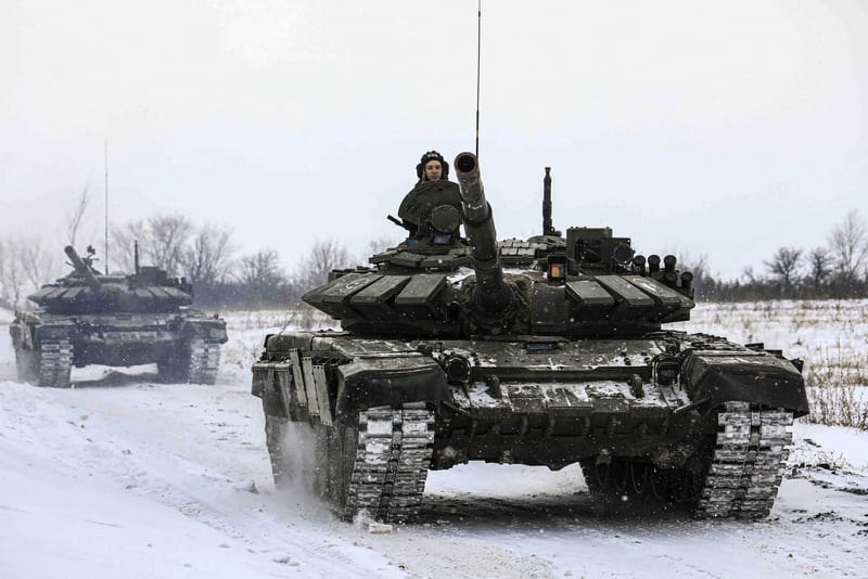 Ruští vojáci na hranicích s Ukrajinou