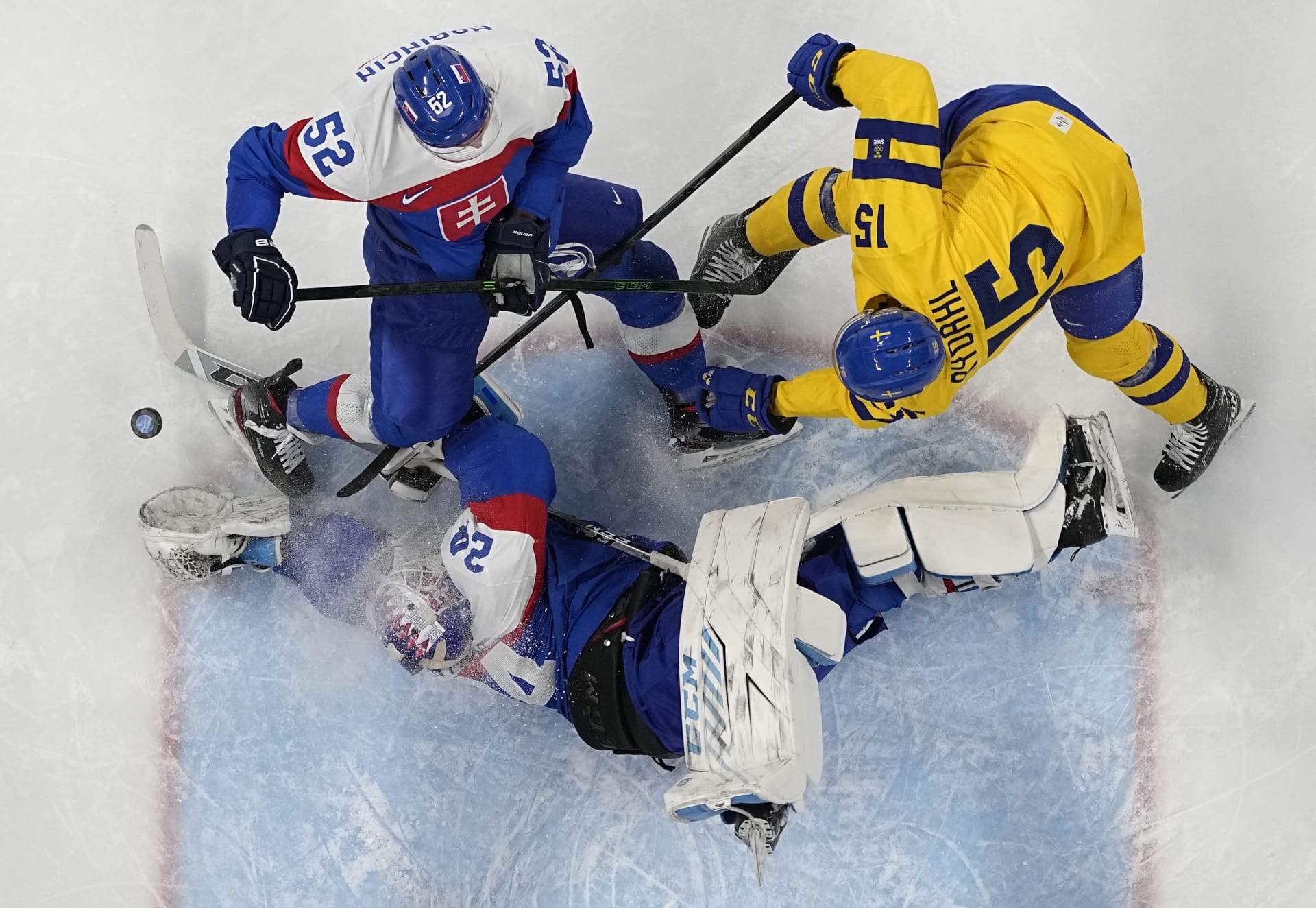 Slovenští hokejisté pomýšlejí na první medaili z olympiády.