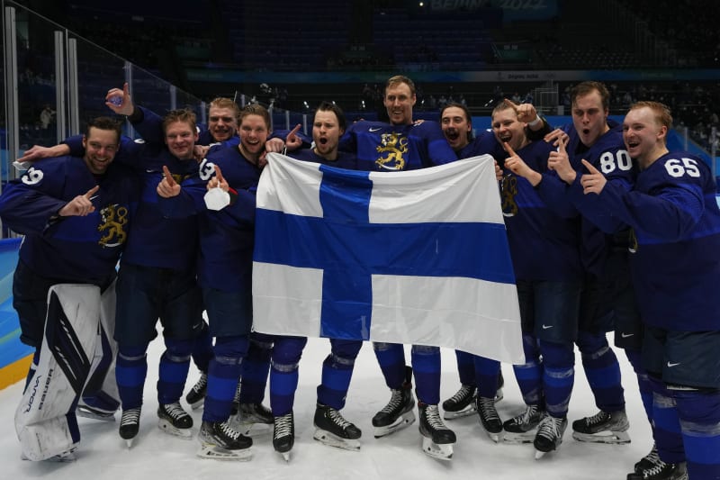 Oslavy finských hokejsitů