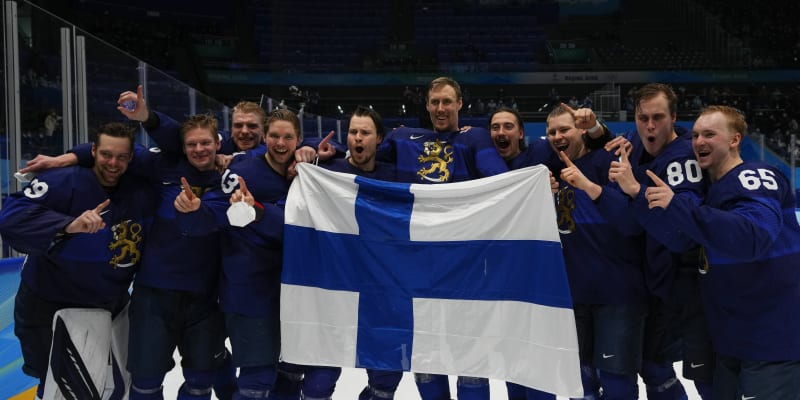 Oslavy finských hokejsitů