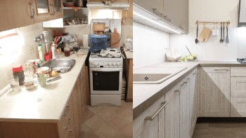 Před a po: Proměna kuchyně a obýváku v panelovém domě pro zasloužilou babičku Dagmar