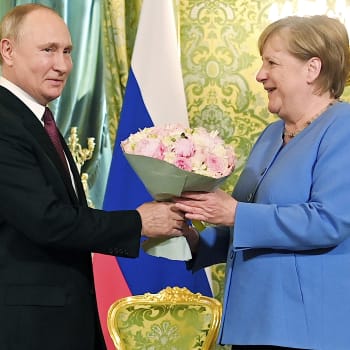 Merkelová a Putin