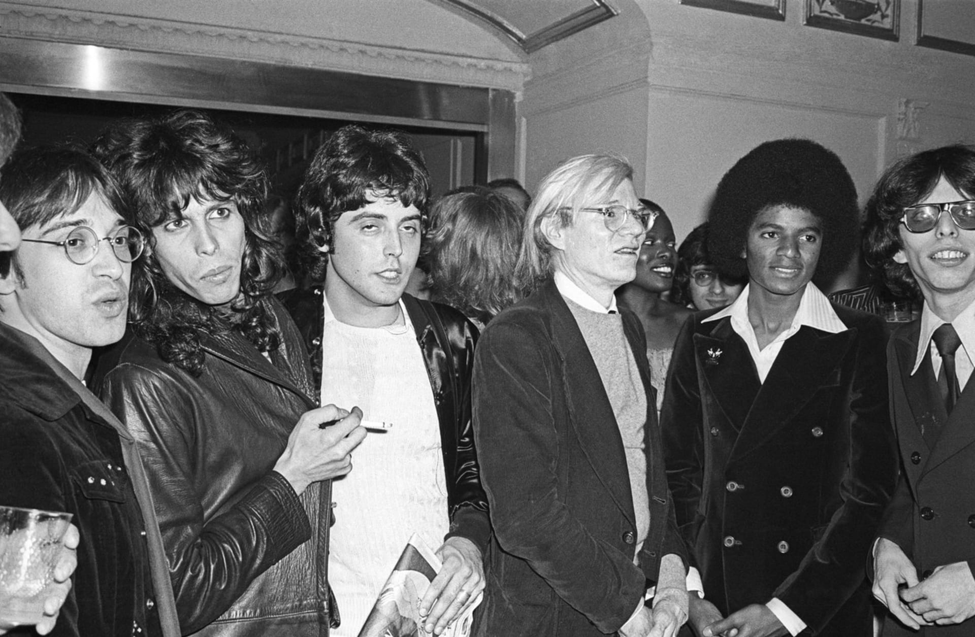 Andy Warhol ve Studiu 54 s mladým Michaelem Jacksonem