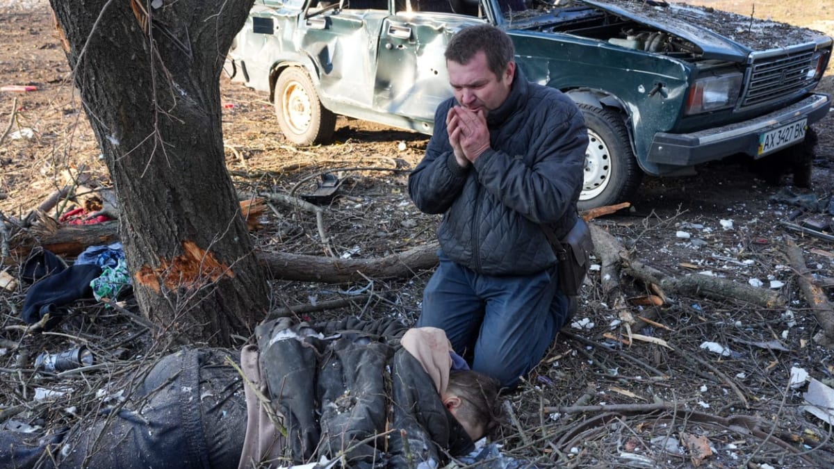 Bytový komplex u ukrajinského Charkova zasažen náletem