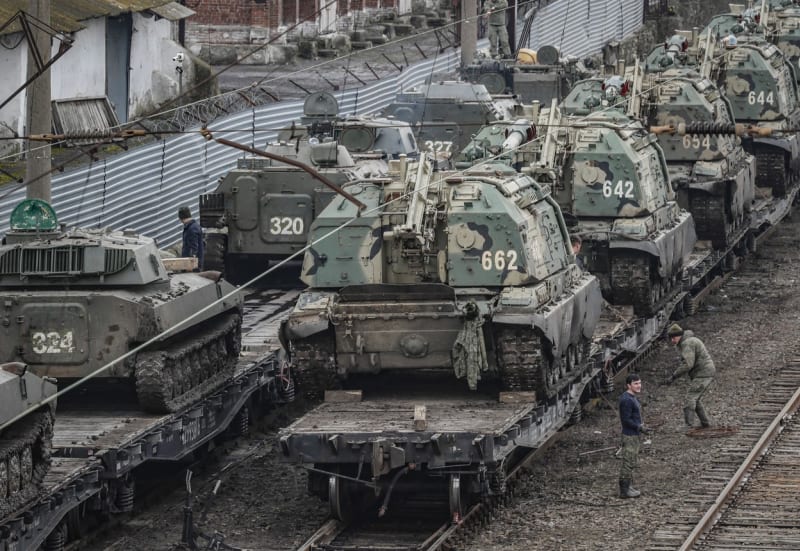 Ruské tanky v regionu Rostov