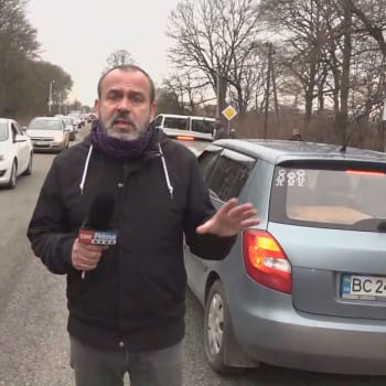 Reportér Patrik Kaizr u polsko-ukrajinských hranic