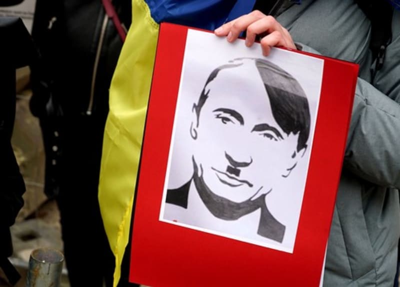 Protesty proti válce na Ukrajině v Hamburku