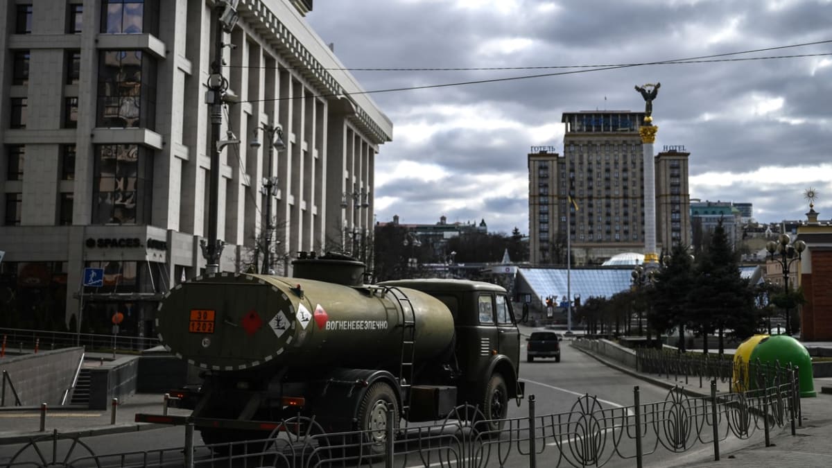 Náměstí v Kyjevě (27. 2. 2022)