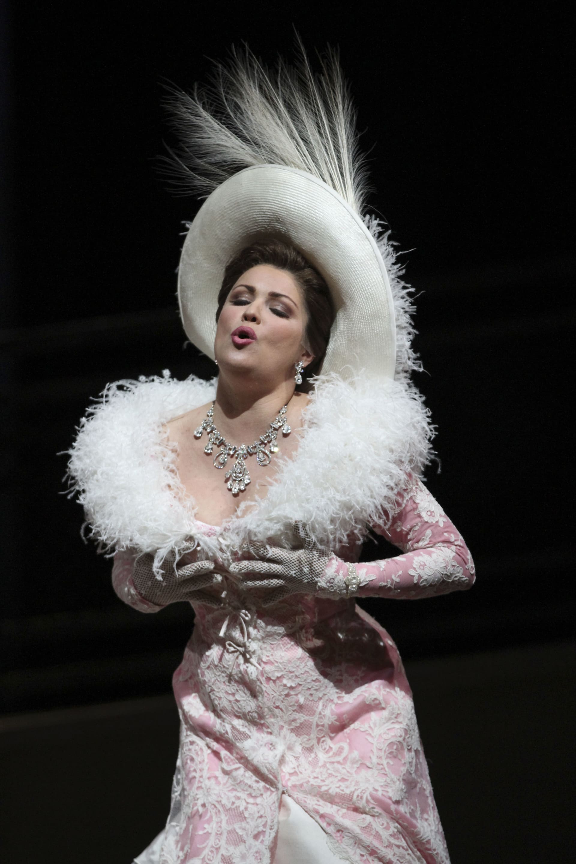 Operní pěvkyně Anna Nětrebková v New Yorku