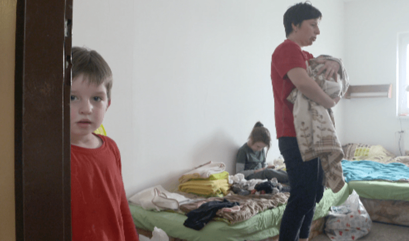 Ukrajinští uprchlíci na ubytovně v Zákupech na Českolipsku