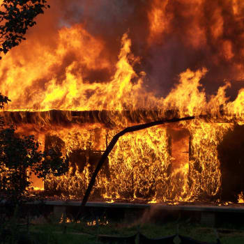 Požár budovy, ilustrační foto