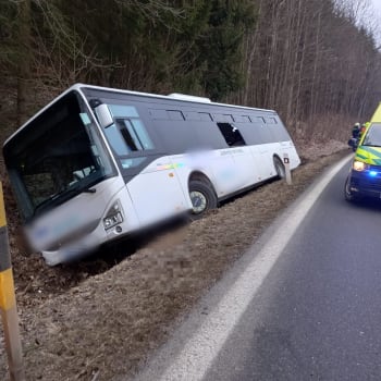 Na Šumpersku havaroval autobus.