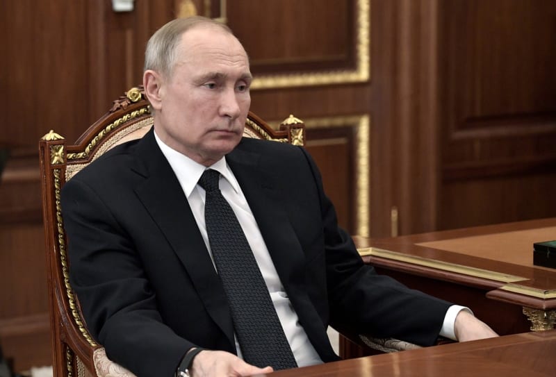 Prezident Vladimir Putin má většinou prázdnou mimiku. 