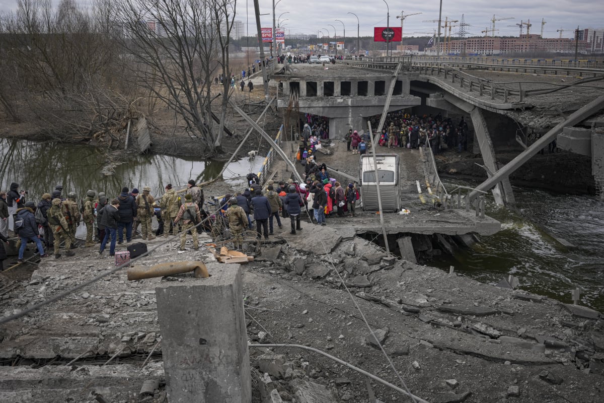 Ukrajinská evakuace z okolí Kyjeva, 5. března 2022