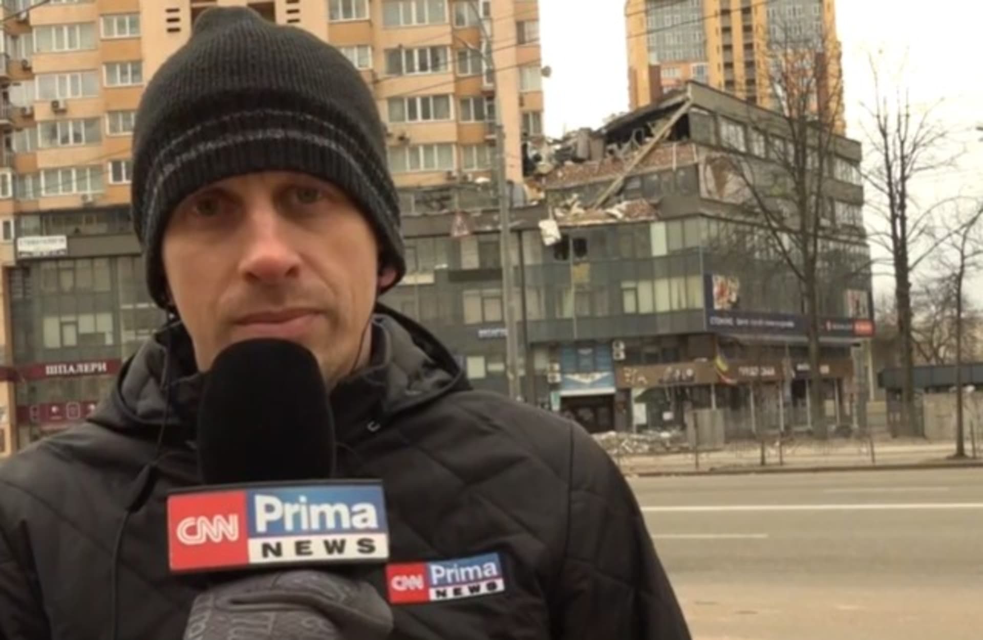 Reportér CNN Prima NEWS Matyáš Zrno přímo z Kyjeva