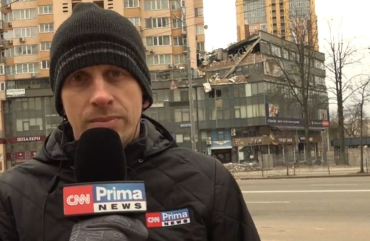 Reportér CNN Prima NEWS Matyáš Zrno přímo z Kyjeva