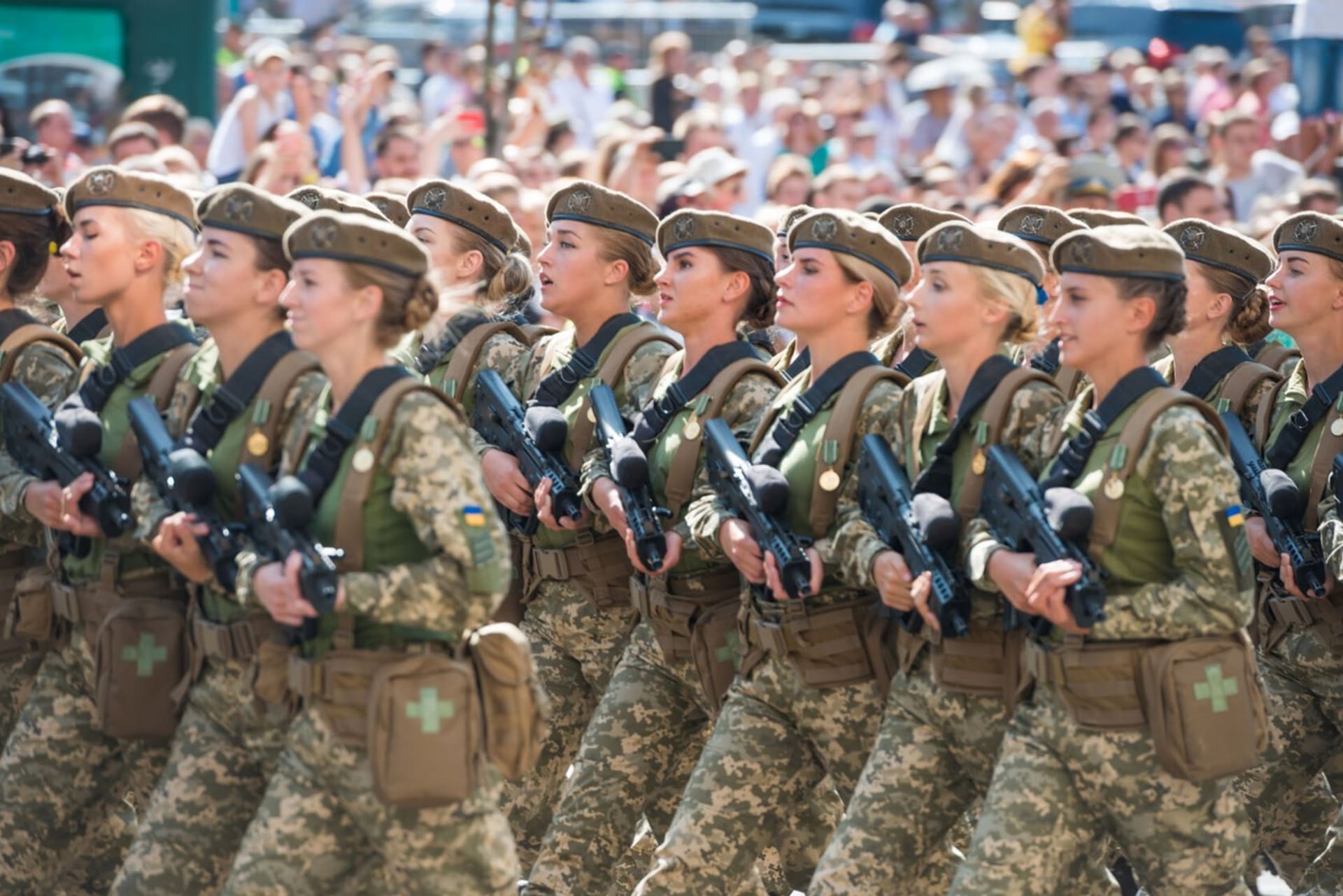 Vojenská přehlídka v Kyjevě v roce 2018