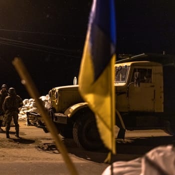 Ukrajinská teritoriální obrana nedaleko Kyjeva