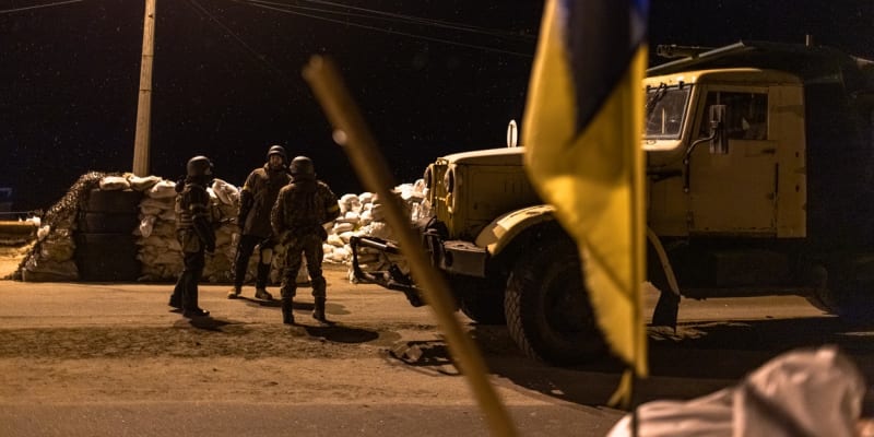 Ukrajinská teritoriální obrana nedaleko Kyjeva